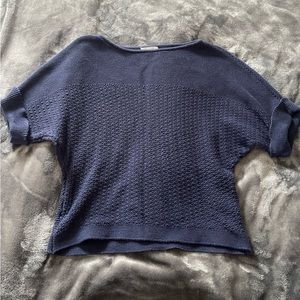 1/4 Sleeve Navy Sweater